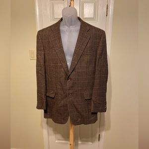 Jos. A. Bank - Mens lovely plaid blazer (brown/tan/burgundy, Size: 43R